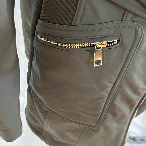 NWT Guess Olive Green Raincoat Utility Trench Coat w/ Belt Hood Pockets Size XS - Picture 6 of 16